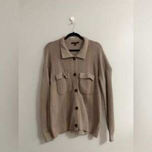 Cyrus Beige Knit Cardigan